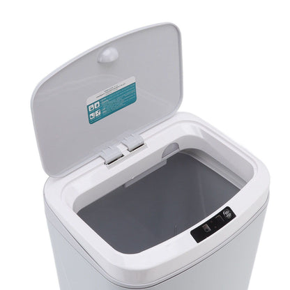 Smart Trash Can 16L Infrared Induction Button Control Manual Mute Household Automatic Trash Can with Night V1294-YM0523-3113220058412