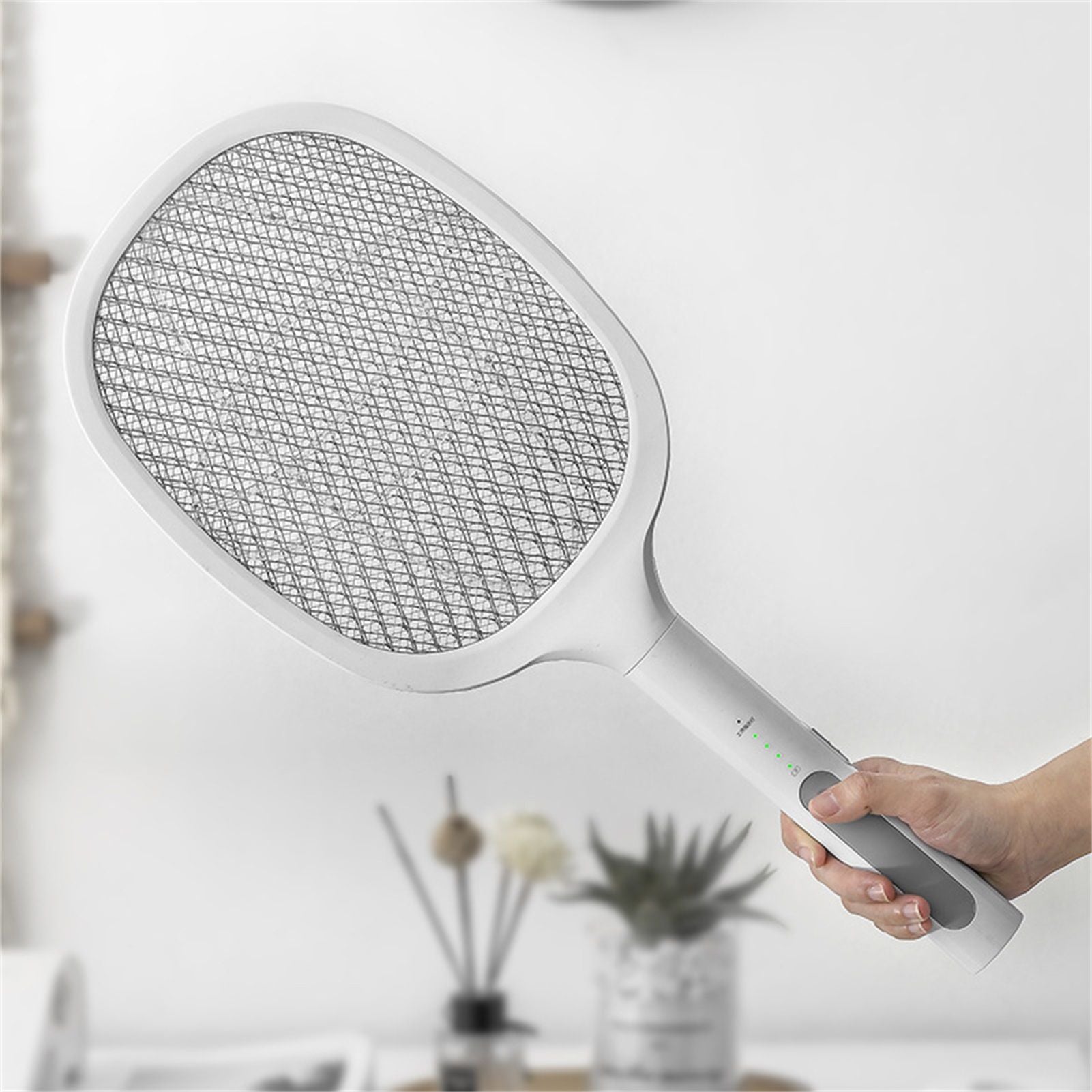 Electric Mosquito Swatter 5V 1A Rechargeable Efficient 2 in 1 Electric Mosquito Bat with LED Light for Home V1294-YM0523-3113220058611