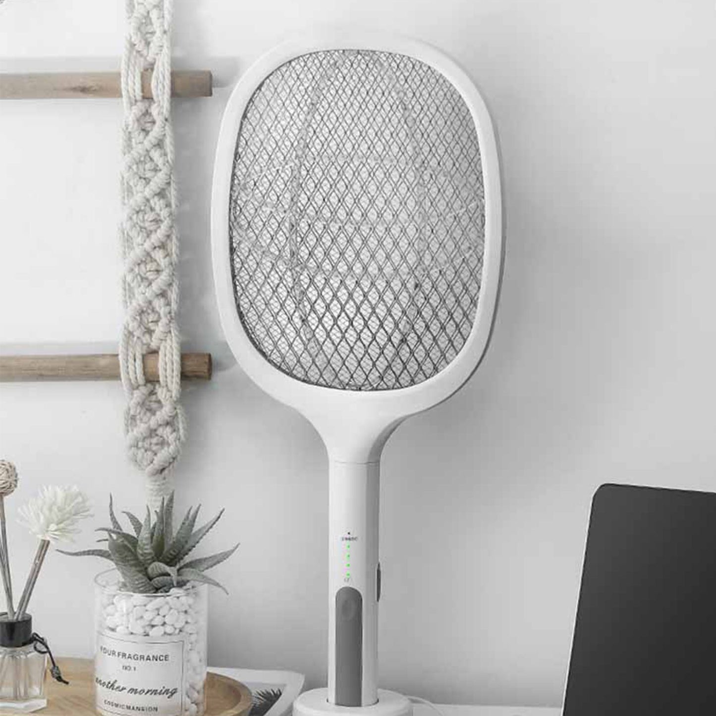 Electric Mosquito Swatter 5V 1A Rechargeable Efficient 2 in 1 Electric Mosquito Bat with LED Light for Home V1294-YM0523-3113220058611