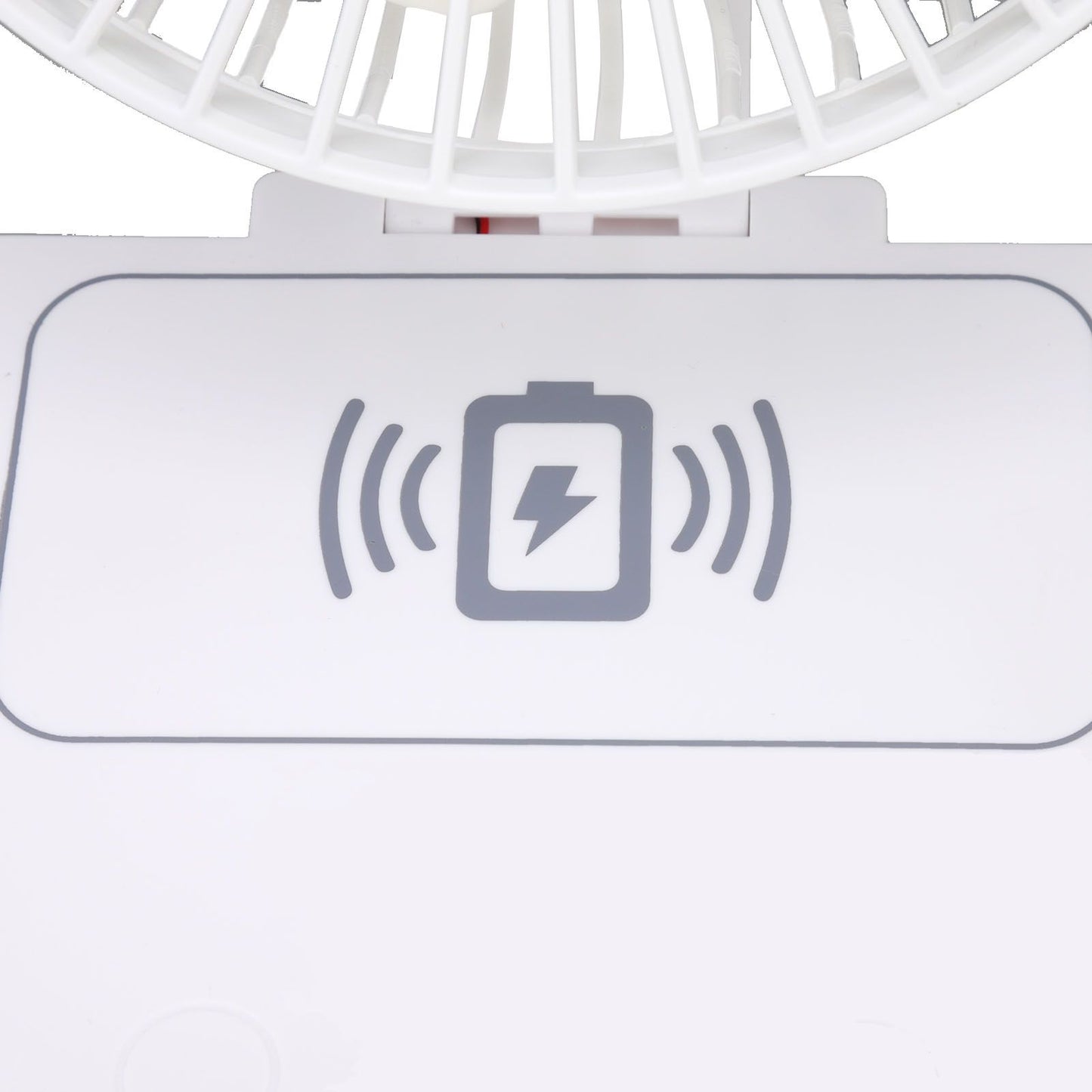 USB Desk Fan Support Wireless Phone Charging Dimmable Night Light 3 Speeds 180 Degrees Adjustable Small Desk V1294-YM0523-3113220061111