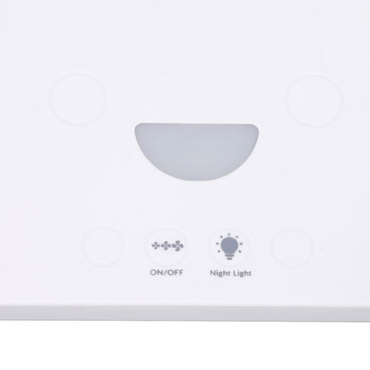 USB Desk Fan Support Wireless Phone Charging Dimmable Night Light 3 Speeds 180 Degrees Adjustable Small Desk V1294-YM0523-3113220061111