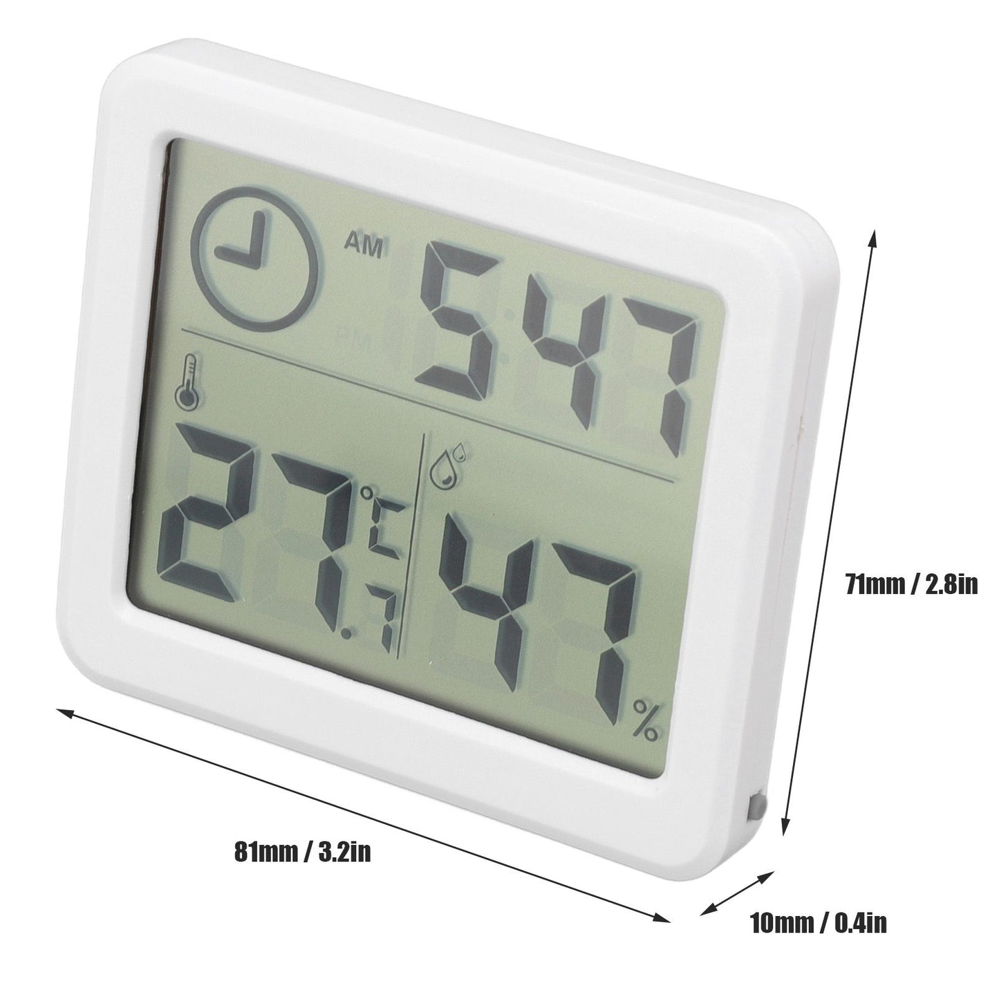 Digital Thermometer Hygrometer High Accuracy Four Stomatal Monitoring Temperature Humidity Tester with 3.2in V1294-YM0523-3113220061312
