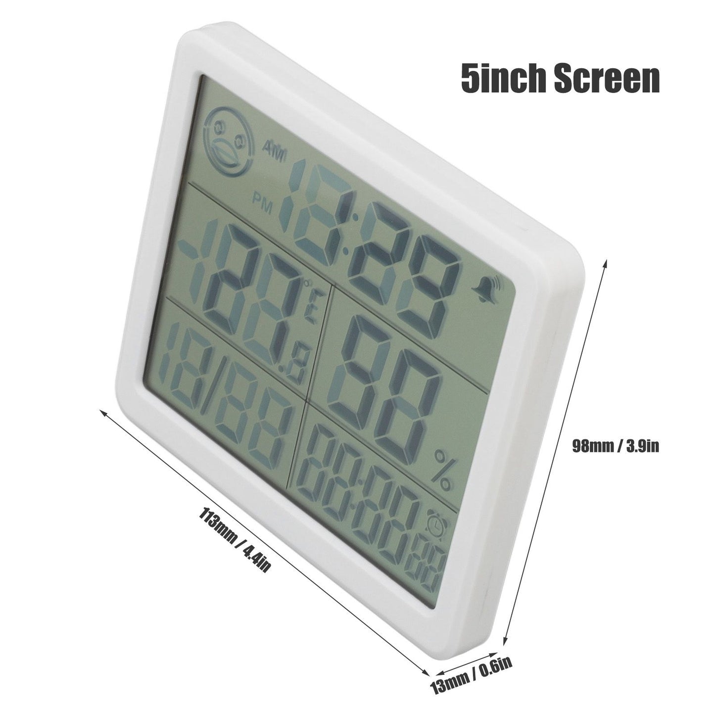 Digital Thermometer Hygrometer Alarm Clock Sensitive Induction High Accuracy Electronic Hygrometer with 5in V1294-YM0523-3113220061511