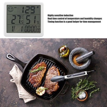 Digital Thermometer Hygrometer Alarm Clock Sensitive Induction High Accuracy Electronic Hygrometer with 5in V1294-YM0523-3113220061511