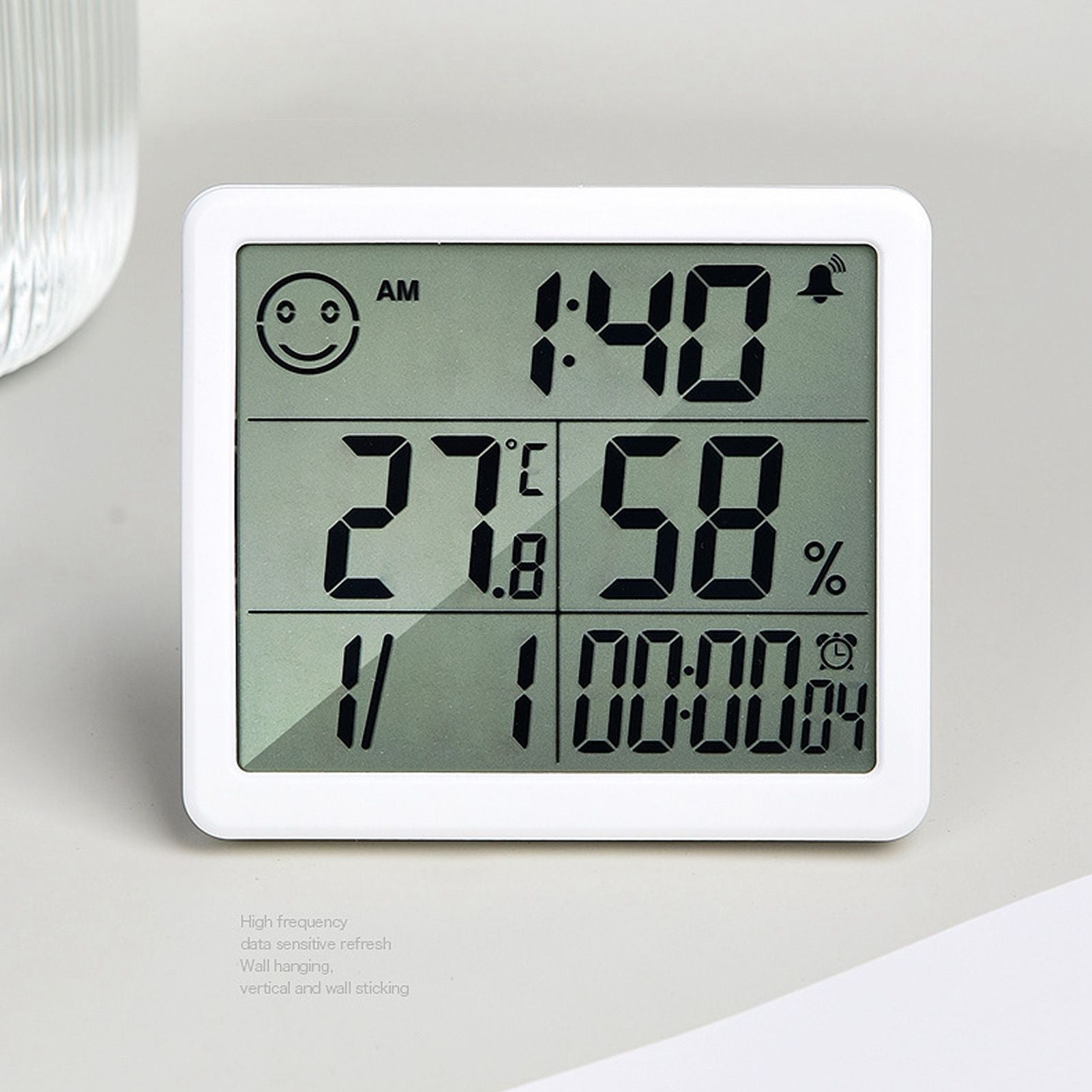 Digital Thermometer Hygrometer Alarm Clock Sensitive Induction High Accuracy Electronic Hygrometer with 5in V1294-YM0523-3113220061511