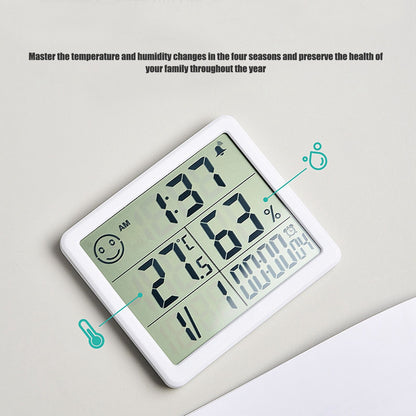 Digital Thermometer Hygrometer Alarm Clock Sensitive Induction High Accuracy Electronic Hygrometer with 5in V1294-YM0523-3113220061511