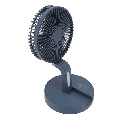 Desktop Folding Fan 3 Speeds USB Rechargeable Punch Free Electric Desktop Oscillating Fan for Home Office Blue V1294-YM0523-3113220062112