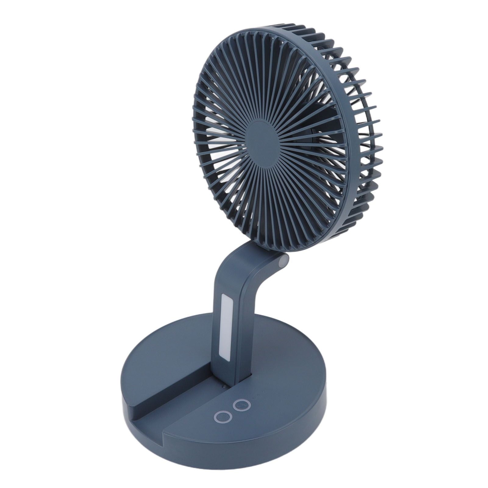 Desktop Folding Fan 3 Speeds USB Rechargeable Punch Free Electric Desktop Oscillating Fan for Home Office Blue V1294-YM0523-3113220062112