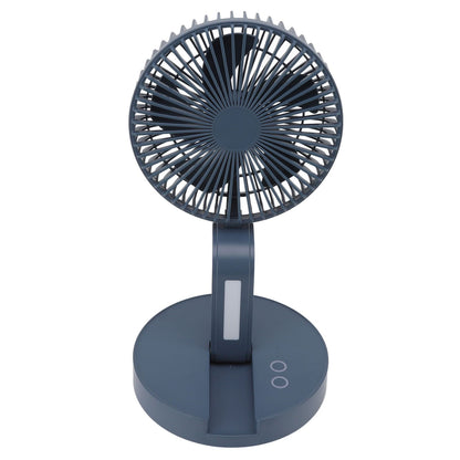 Desktop Folding Fan 3 Speeds USB Rechargeable Punch Free Electric Desktop Oscillating Fan for Home Office Blue V1294-YM0523-3113220062112