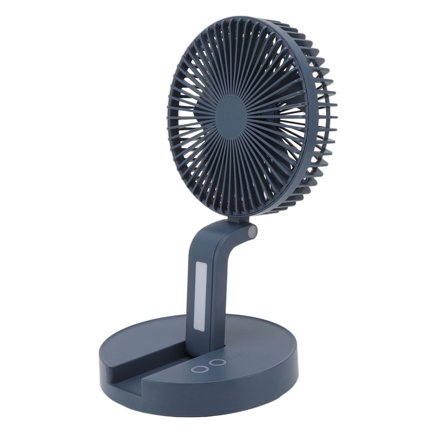 Desktop Folding Fan 3 Speeds USB Rechargeable Punch Free Electric Desktop Oscillating Fan for Home Office Blue V1294-YM0523-3113220062112