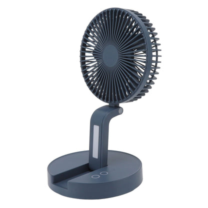 Desktop Folding Fan 3 Speeds USB Rechargeable Punch Free Electric Desktop Oscillating Fan for Home Office Blue V1294-YM0523-3113220062112