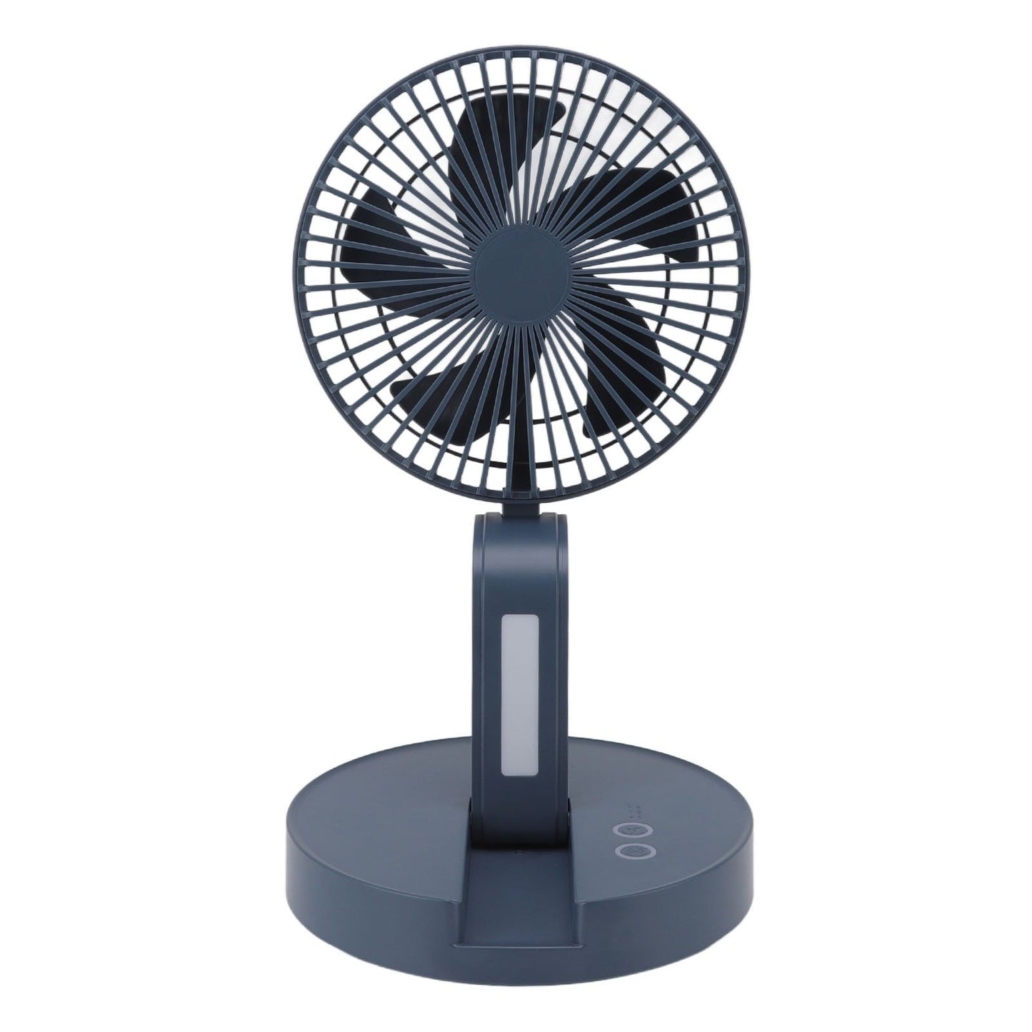 Desktop Folding Fan 3 Speeds USB Rechargeable Punch Free Electric Desktop Oscillating Fan for Home Office Blue V1294-YM0523-3113220062112
