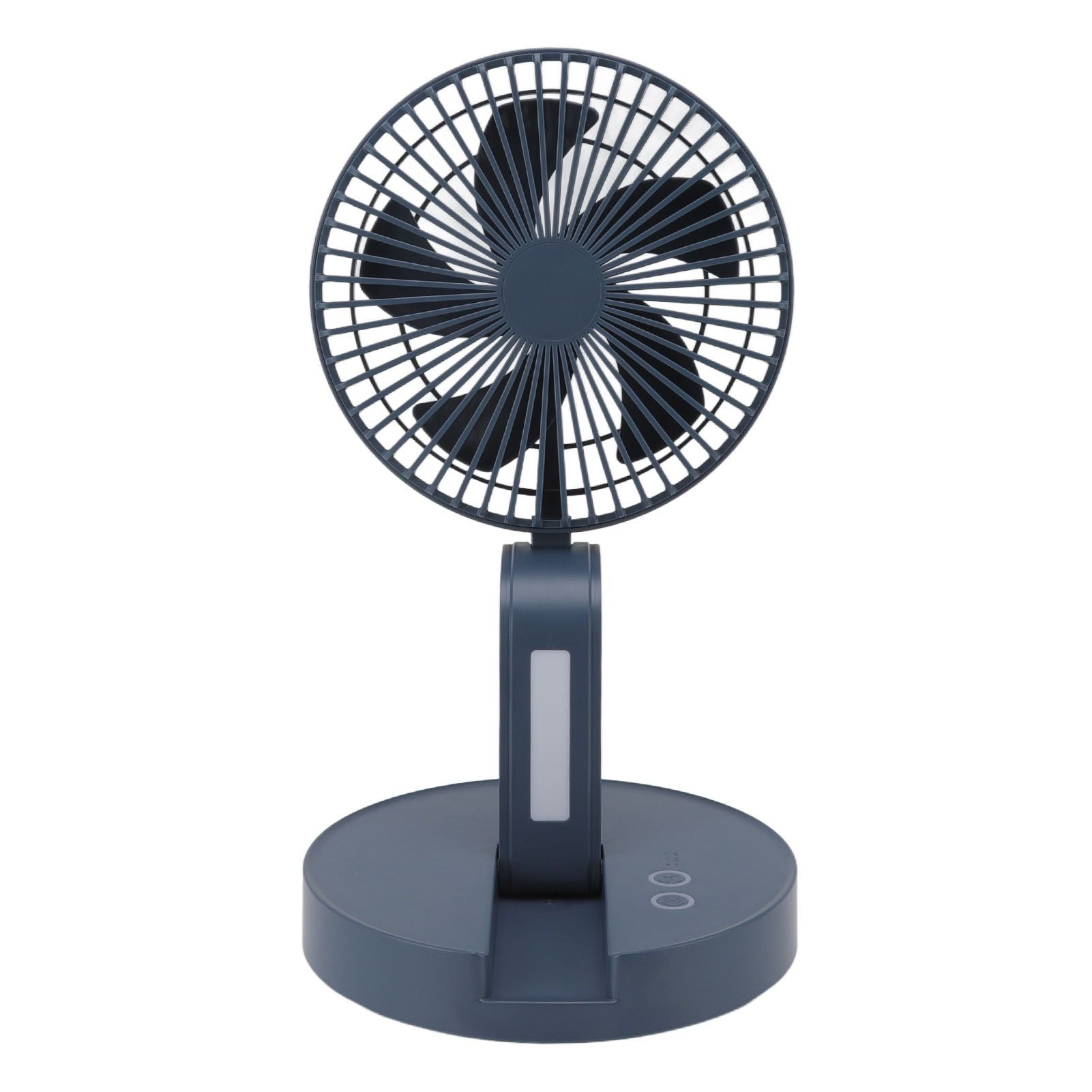 Desktop Folding Fan 3 Speeds USB Rechargeable Punch Free Electric Desktop Oscillating Fan for Home Office Blue V1294-YM0523-3113220062112