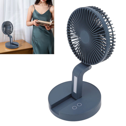 Desktop Folding Fan 3 Speeds USB Rechargeable Punch Free Electric Desktop Oscillating Fan for Home Office Blue V1294-YM0523-3113220062112
