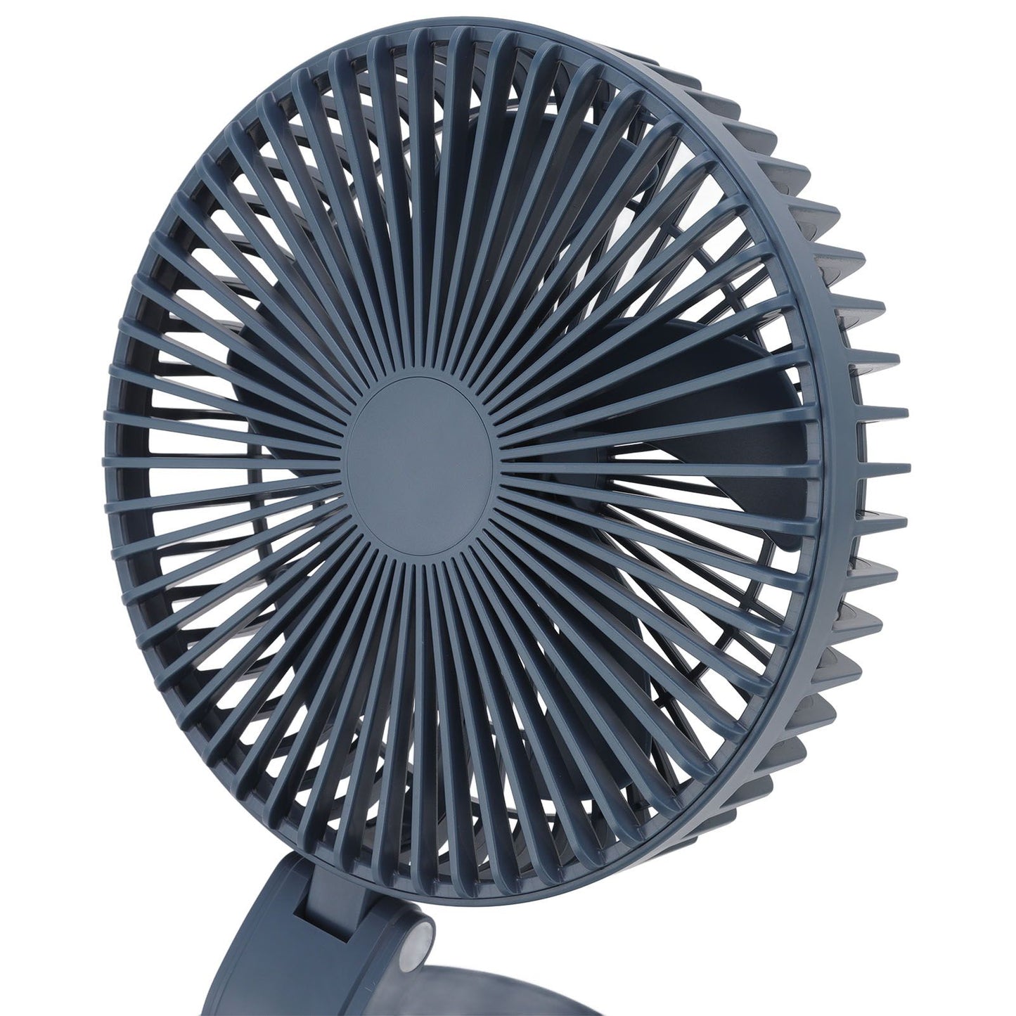 Desktop Folding Fan 3 Speeds USB Rechargeable Punch Free Electric Desktop Oscillating Fan for Home Office Blue V1294-YM0523-3113220062112