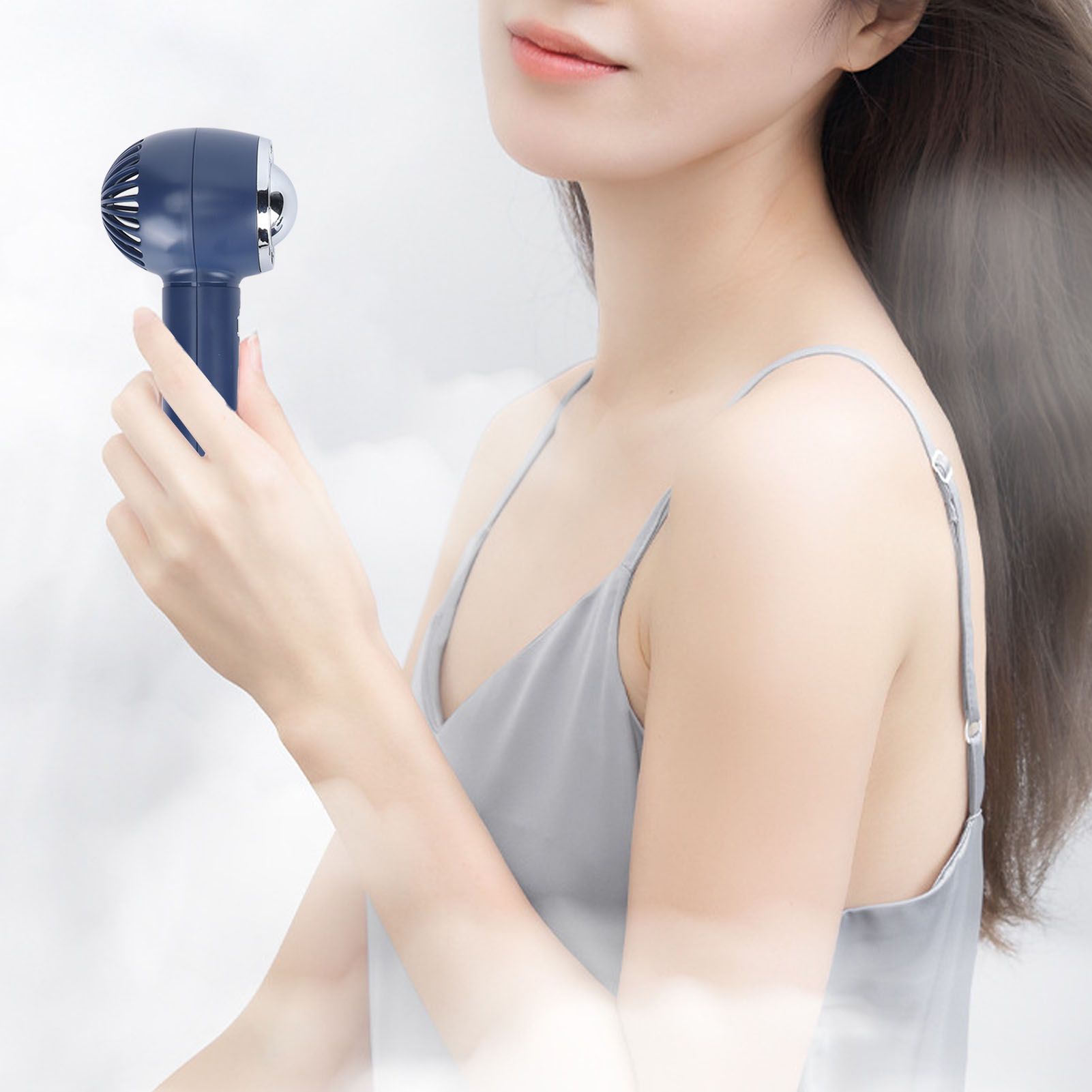 Handheld Fan 3 Speeds USB Charging Strong Wind Lightweight 1200mAh Battery Portable Fan Handheld for Office V1294-YM0523-3113220062213