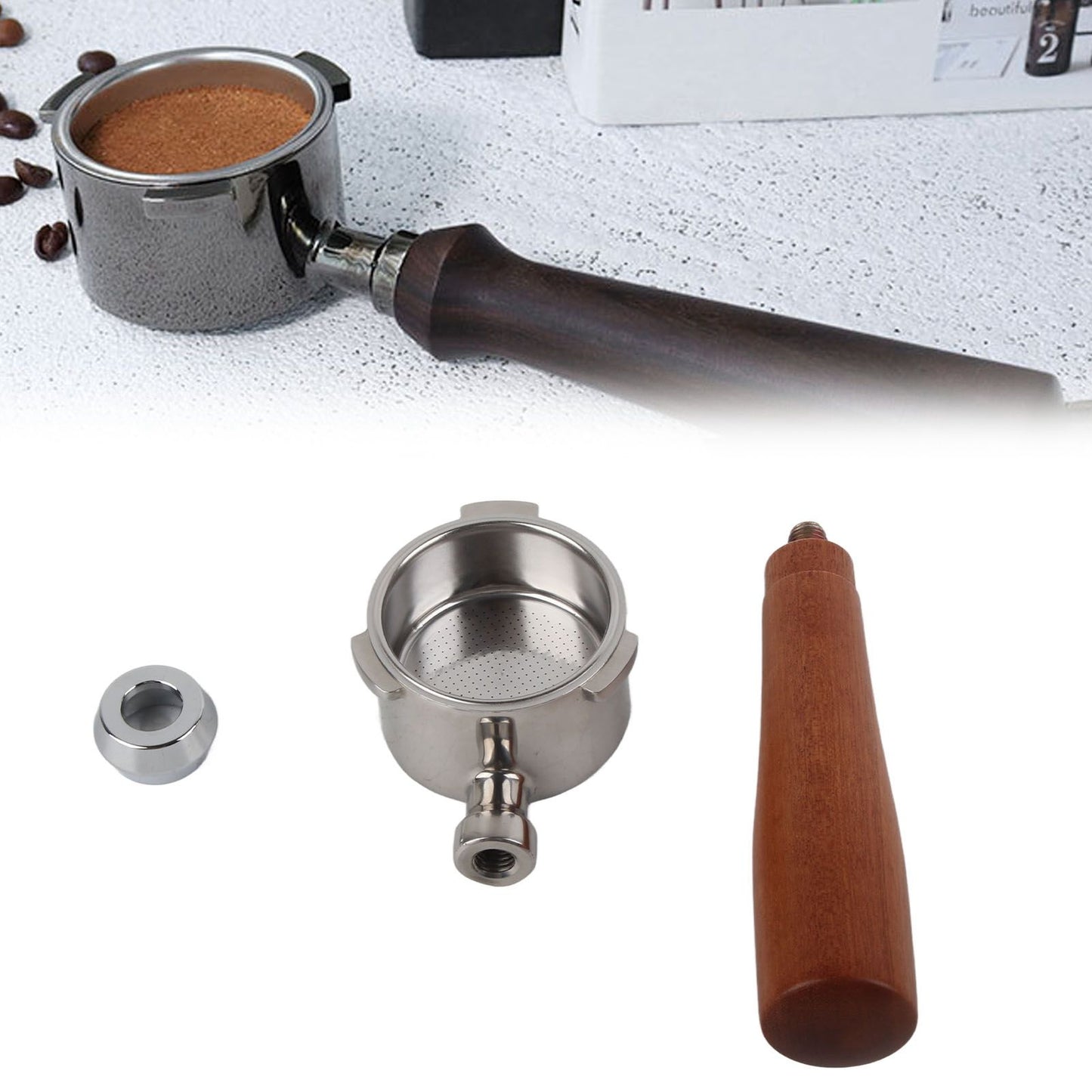 51mm Bottomless Portafilter Zinc Alloy Coffee Filter Holder for DELONGHI ECP3420 Coffee Machine V1294-YM0523-3113220063811