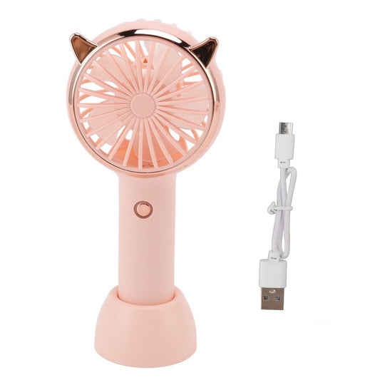 Cat Ears Handheld Fan 3 Levels USB Charging Mini Portable Handheld USB Fan for Outdoor Activities Travelling V1294-YM0523-3113220069512