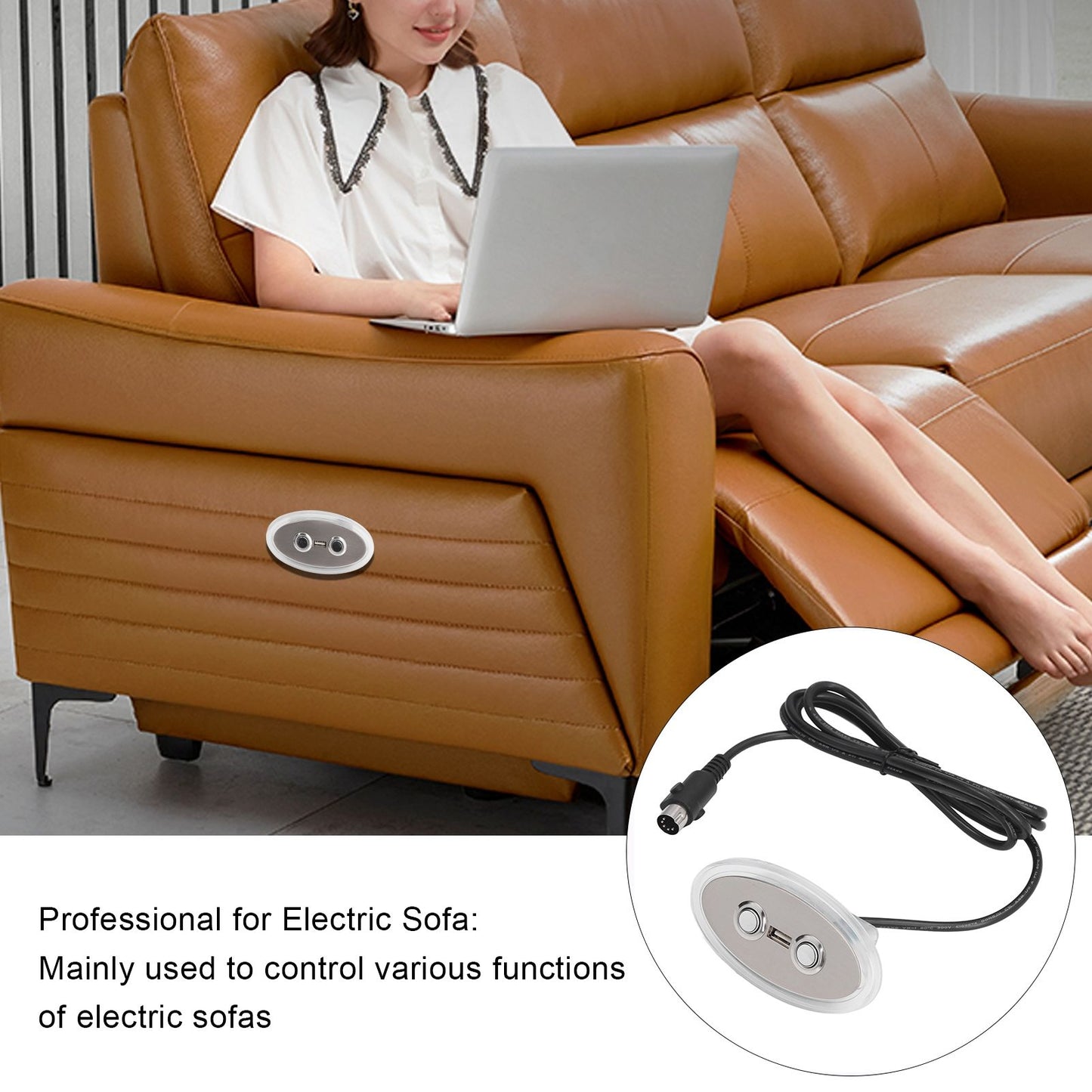 Electric Sofa Controller Electric Stretching Sofa Lifting Device Hand Control Button Switch with USB Port V1294-YM0523-3113220071411