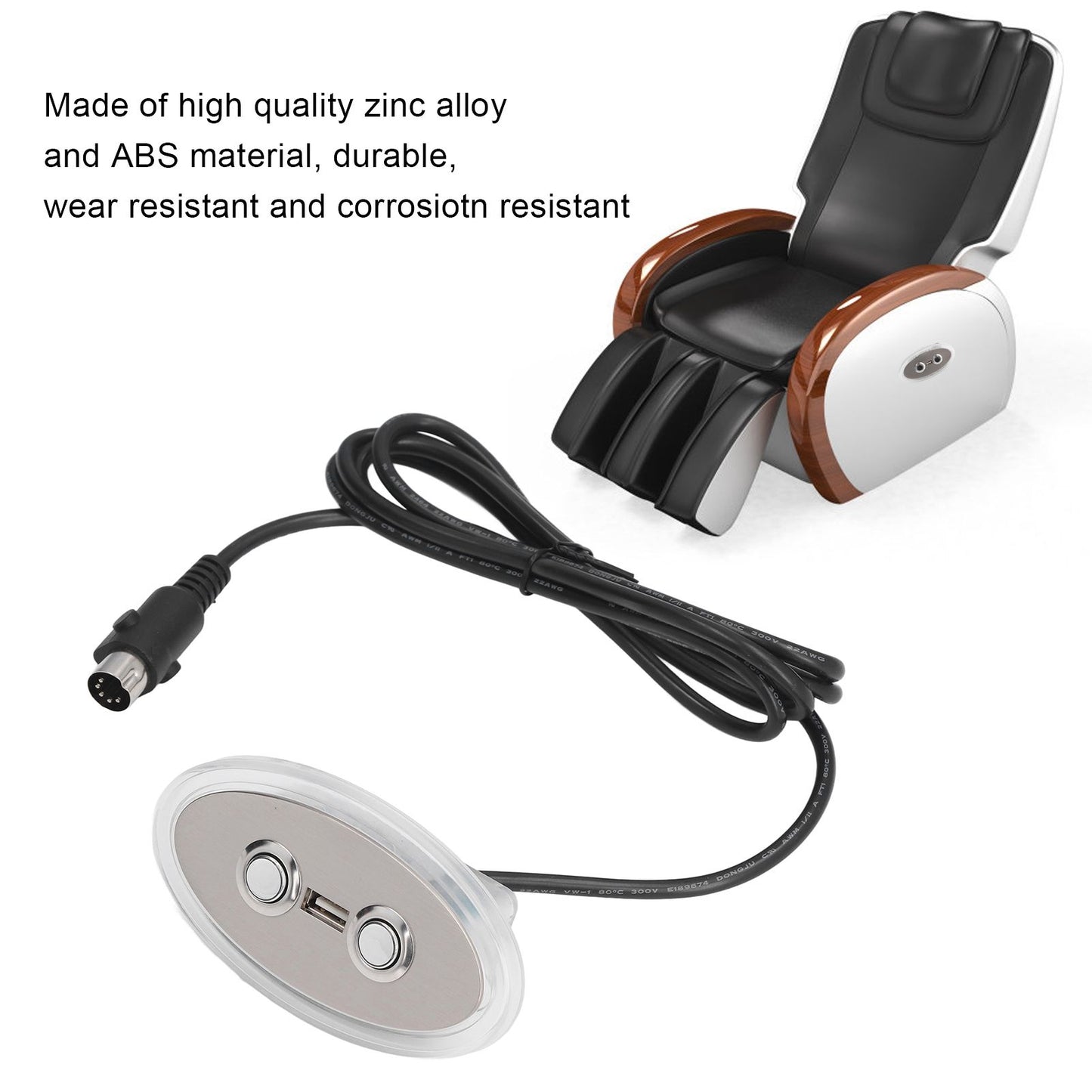 Electric Sofa Controller Electric Stretching Sofa Lifting Device Hand Control Button Switch with USB Port V1294-YM0523-3113220071411