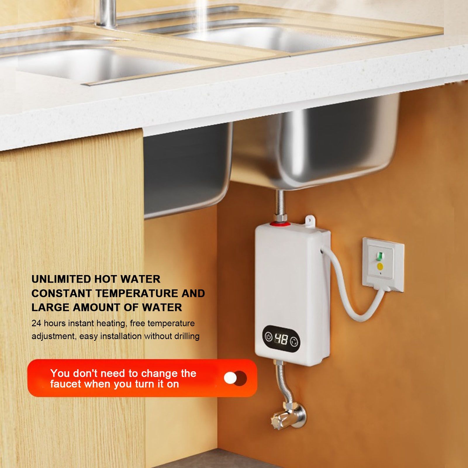Instant Electric Water Heater with Memory Function Frequency Conversion Constant Temperature Water Heating V1294-YM0523-3113220074211