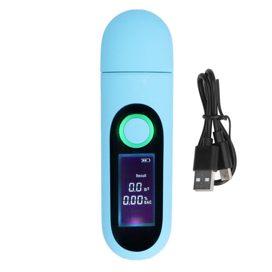 Alcohol Tester LCD 3 Color Display USB Charging Blowing Contactless Testing Alcohol Tester for Professional V1294-YM0523-3113220075713