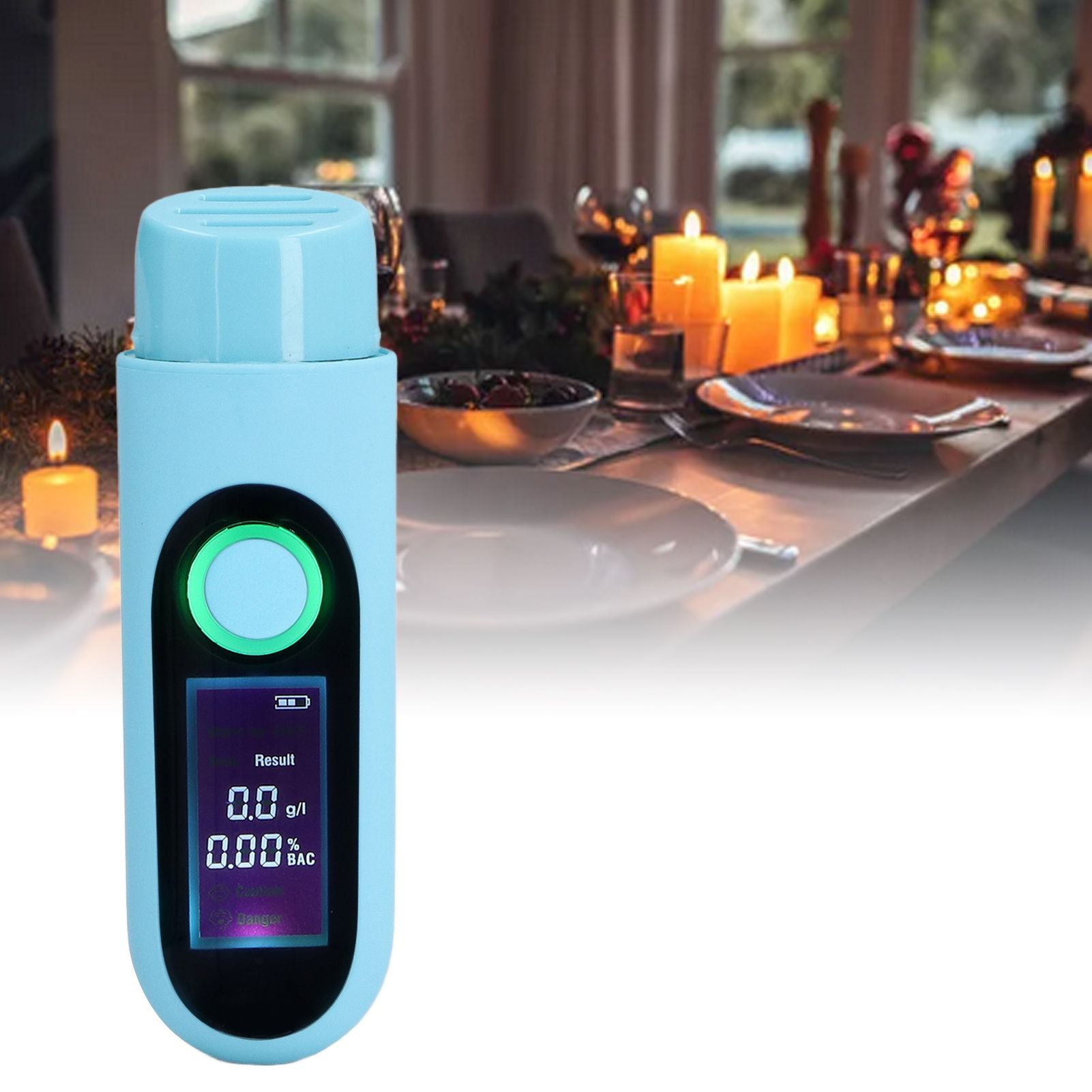 Alcohol Tester LCD 3 Color Display USB Charging Blowing Contactless Testing Alcohol Tester for Professional V1294-YM0523-3113220075713
