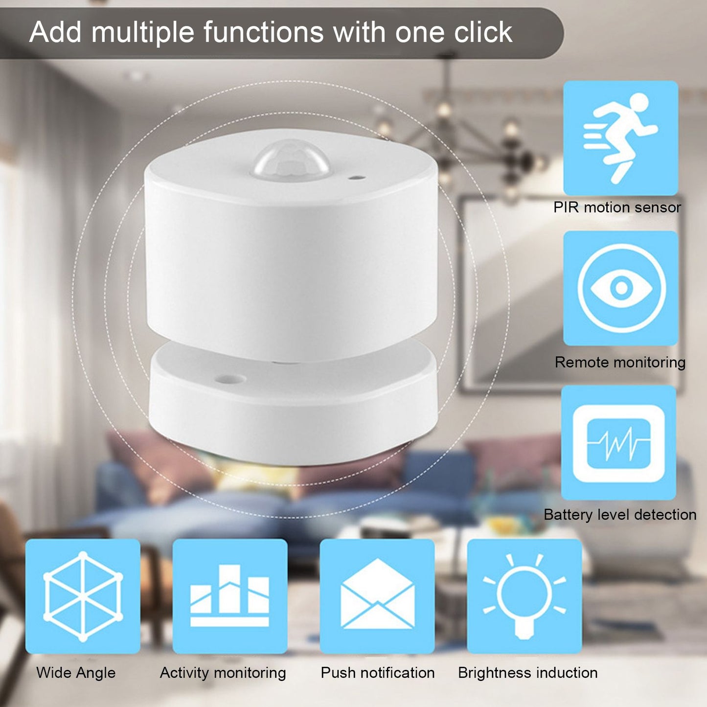 Smart PIR Motion Sensor APP Remote Control Human Body Sensor Detector for ZigBee for Tuya for Home Security V1294-YM0523-3113220077611