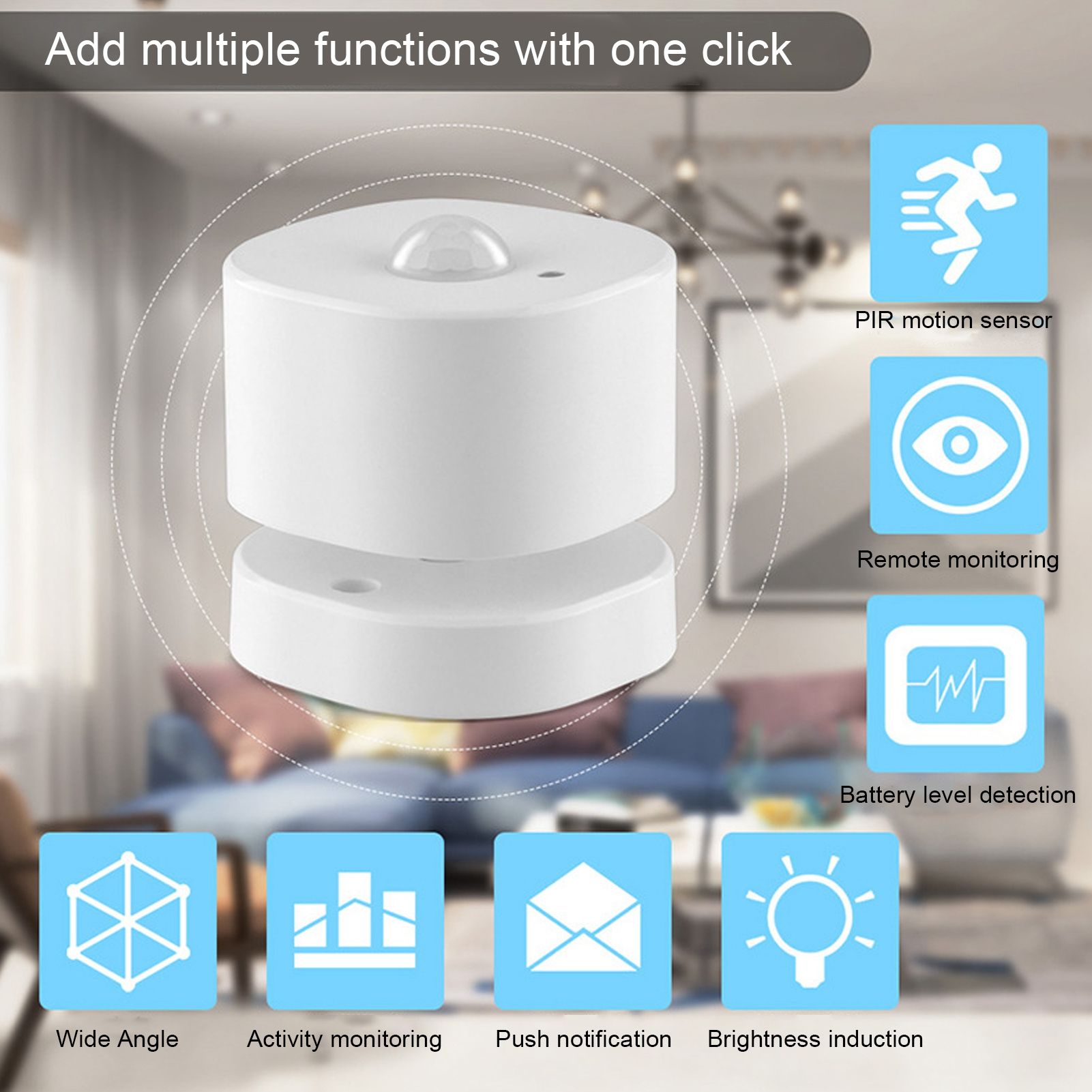 Smart PIR Motion Sensor APP Remote Control Human Body Sensor Detector for ZigBee for Tuya for Home Security V1294-YM0523-3113220077611