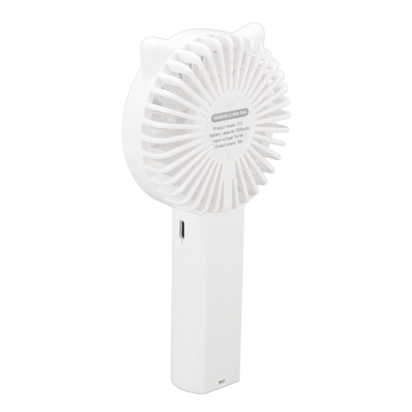 Handheld Mini Fan 3 Different Wind Speeds USB Charging Low Noise Small Fan with Light for Office Dormitory V1294-YM0523-3113220077911