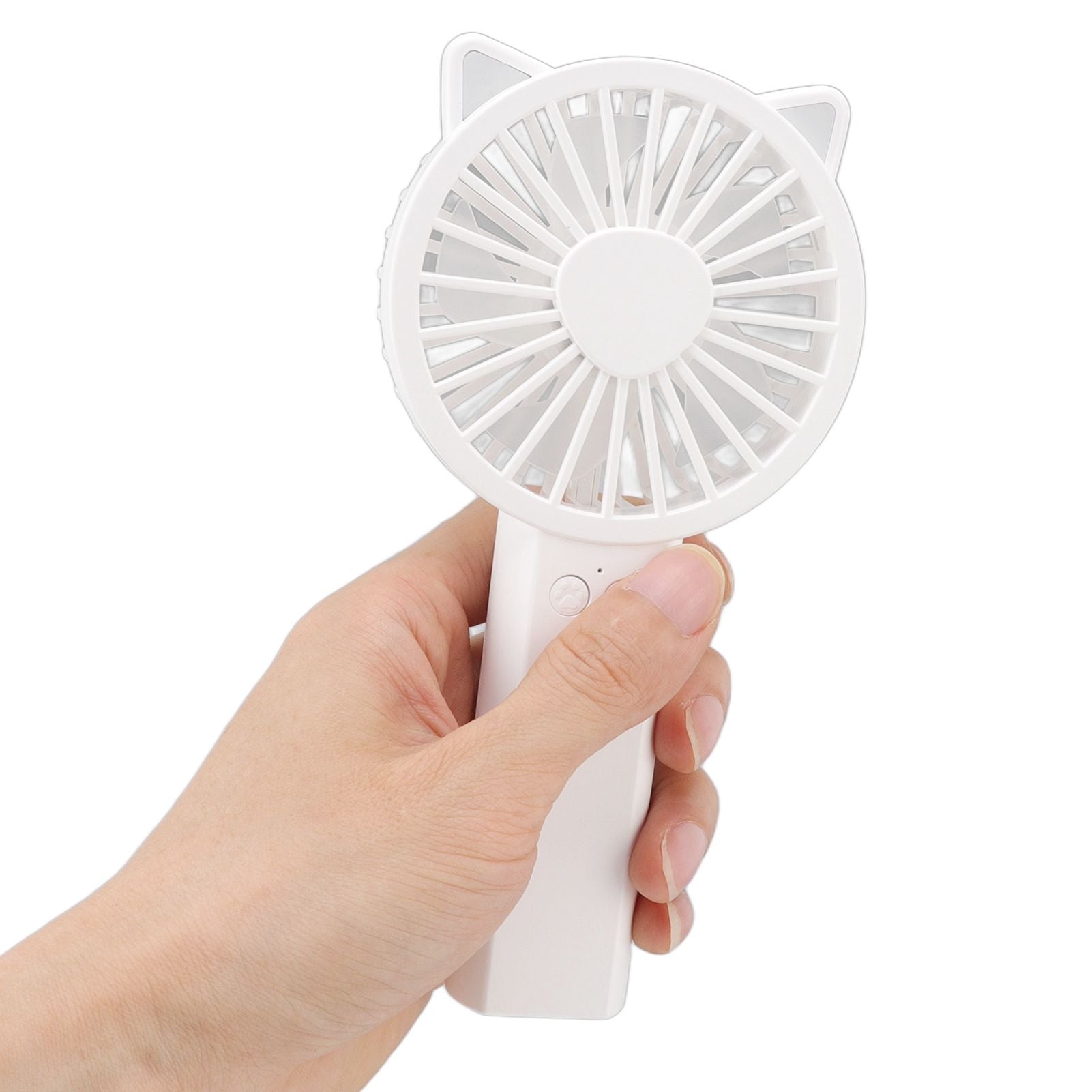 Handheld Mini Fan 3 Different Wind Speeds USB Charging Low Noise Small Fan with Light for Office Dormitory V1294-YM0523-3113220077911