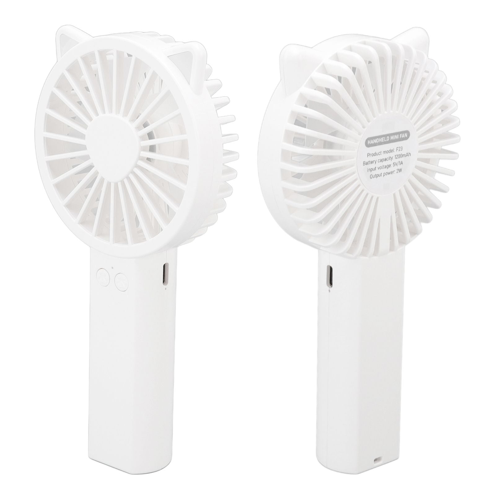 Handheld Mini Fan 3 Different Wind Speeds USB Charging Low Noise Small Fan with Light for Office Dormitory V1294-YM0523-3113220077911