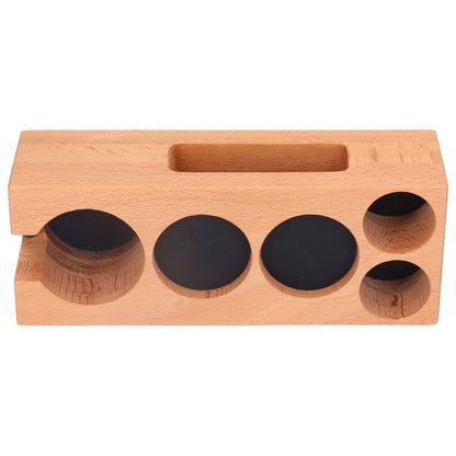 Coffee Tamper Holder Multifunction Food Safe Wooden Coffee Tamping Station for Coffee Lovers V1294-YM0523-3113220079411