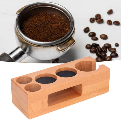 Coffee Tamper Holder Multifunction Food Safe Wooden Coffee Tamping Station for Coffee Lovers V1294-YM0523-3113220079411