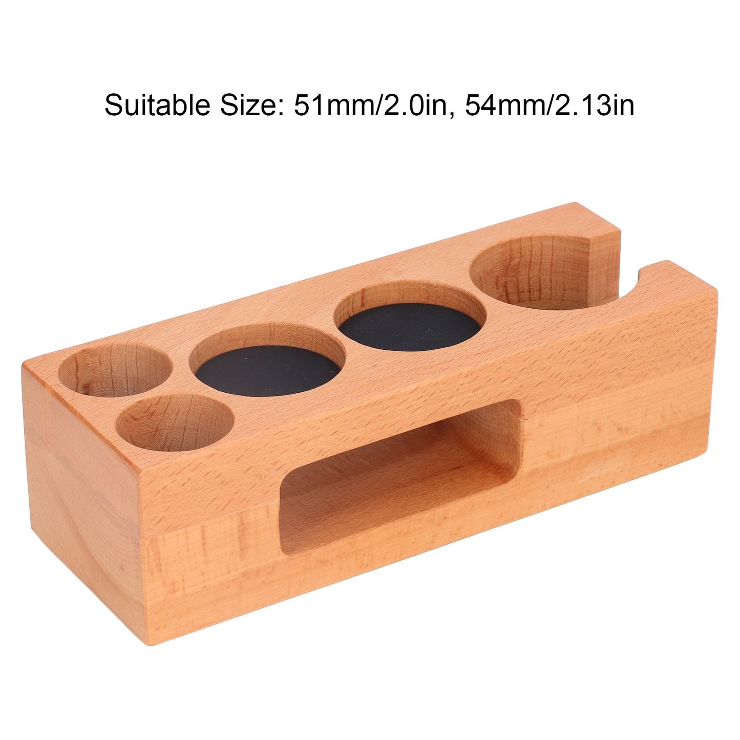 Coffee Tamper Holder Multifunction Food Safe Wooden Coffee Tamping Station for Coffee Lovers V1294-YM0523-3113220079411