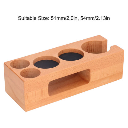 Coffee Tamper Holder Multifunction Food Safe Wooden Coffee Tamping Station for Coffee Lovers V1294-YM0523-3113220079411