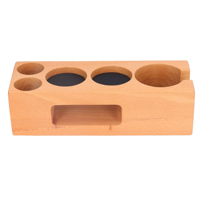 Wood Coffee Filter Tamper Holder Multifunction Wooden Coffee Tamper Mat for 2.3in Coffee Machine Handle V1294-YM0523-3113220079511