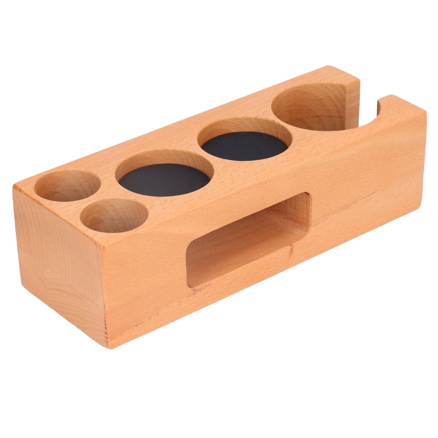 Wood Coffee Filter Tamper Holder Multifunction Wooden Coffee Tamper Mat for 2.3in Coffee Machine Handle V1294-YM0523-3113220079511