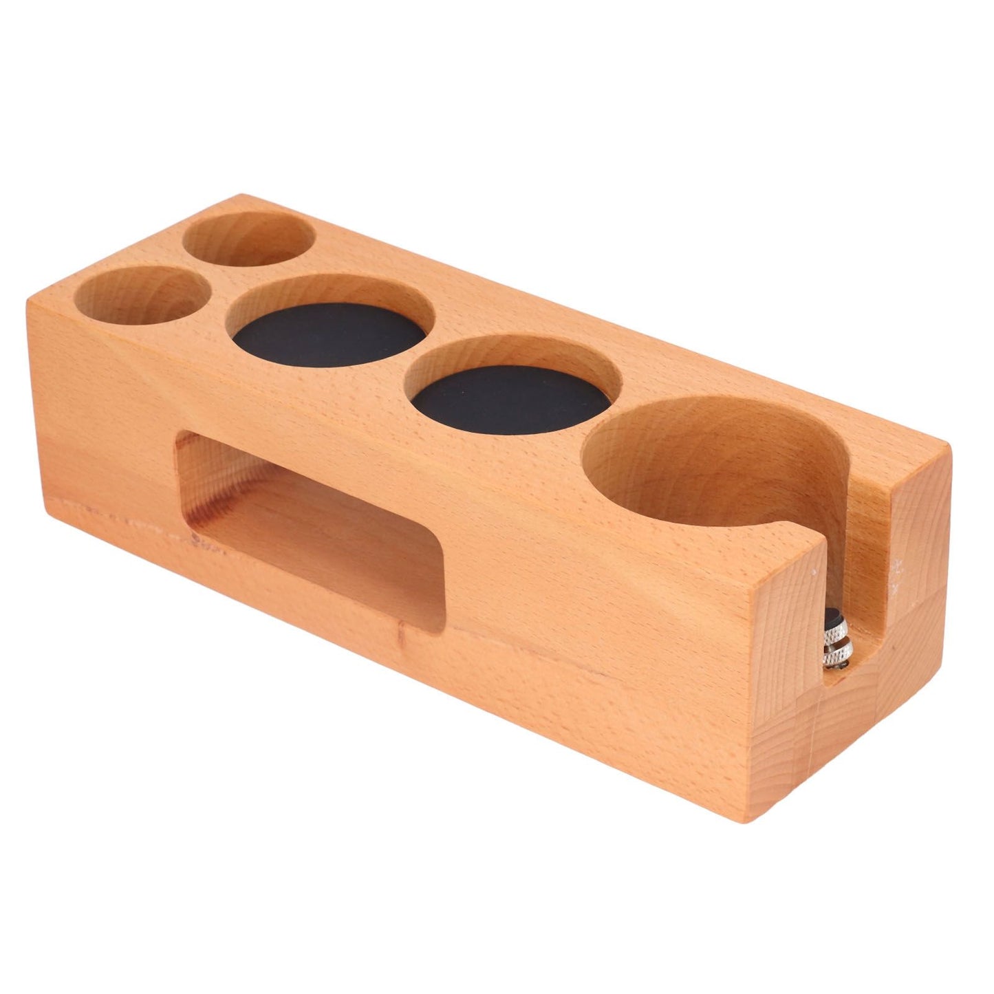 Wood Coffee Filter Tamper Holder Multifunction Wooden Coffee Tamper Mat for 2.3in Coffee Machine Handle V1294-YM0523-3113220079511