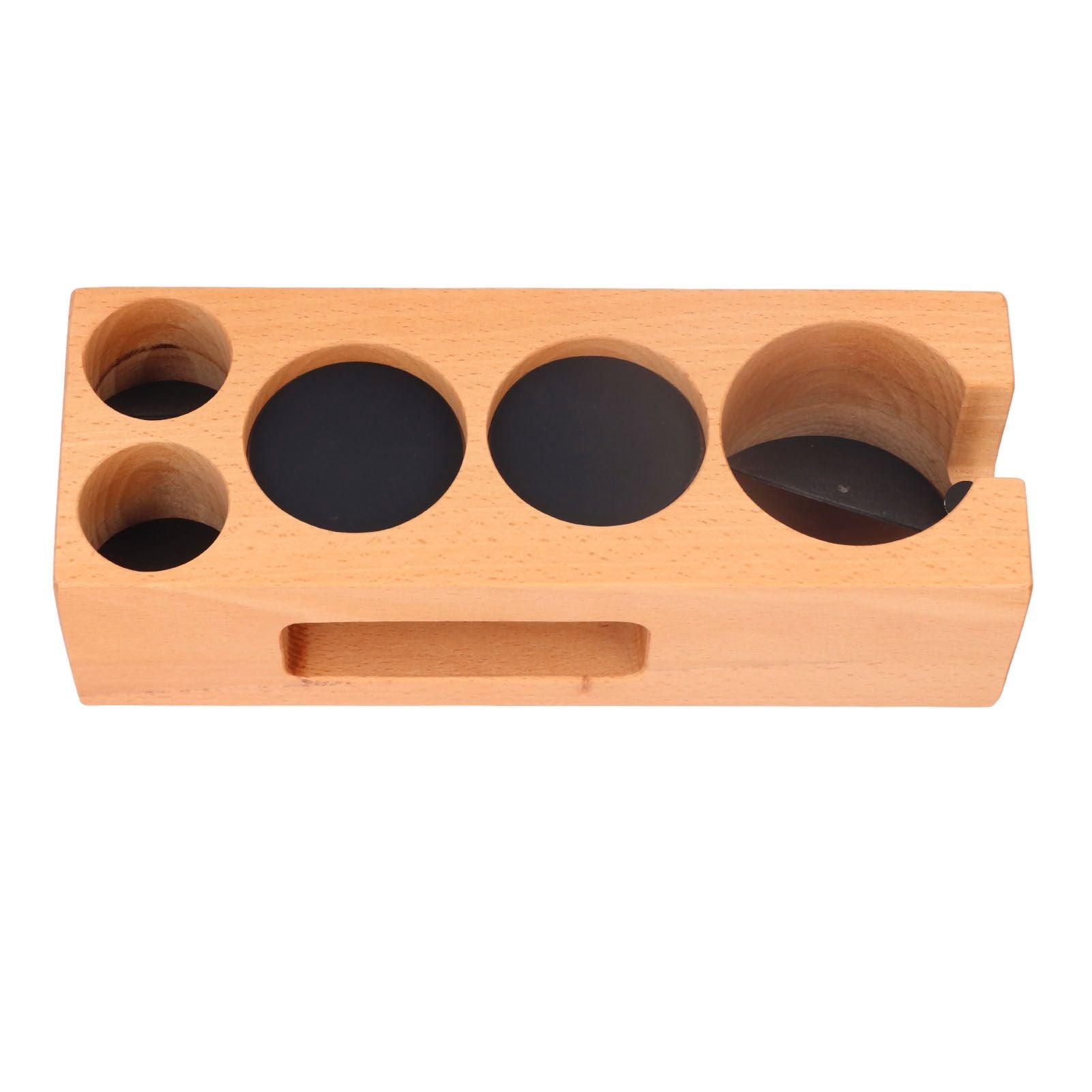 Wood Coffee Filter Tamper Holder Multifunction Wooden Coffee Tamper Mat for 2.3in Coffee Machine Handle V1294-YM0523-3113220079511