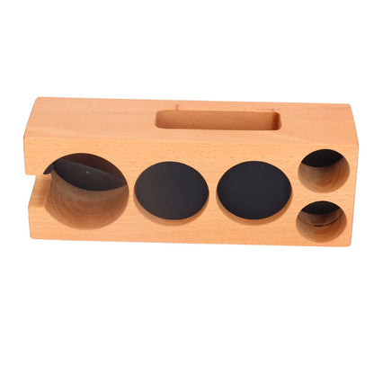 Wood Coffee Filter Tamper Holder Multifunction Wooden Coffee Tamper Mat for 2.3in Coffee Machine Handle V1294-YM0523-3113220079511