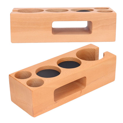 Wood Coffee Filter Tamper Holder Multifunction Wooden Coffee Tamper Mat for 2.3in Coffee Machine Handle V1294-YM0523-3113220079511