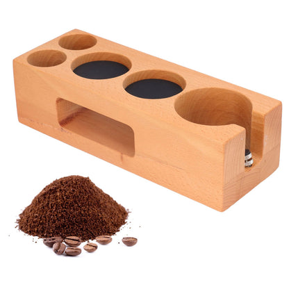 Wood Coffee Filter Tamper Holder Multifunction Wooden Coffee Tamper Mat for 2.3in Coffee Machine Handle V1294-YM0523-3113220079511