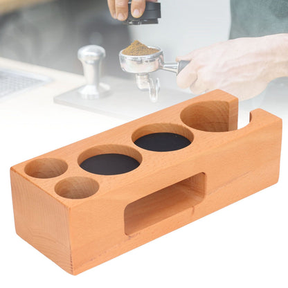 Wood Coffee Filter Tamper Holder Multifunction Wooden Coffee Tamper Mat for 2.3in Coffee Machine Handle V1294-YM0523-3113220079511