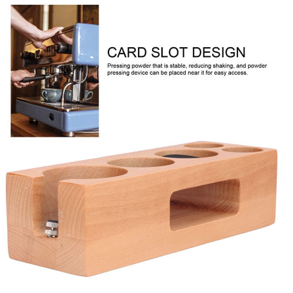 Wood Coffee Filter Tamper Holder Multifunction Wooden Coffee Tamper Mat for 2.3in Coffee Machine Handle V1294-YM0523-3113220079511