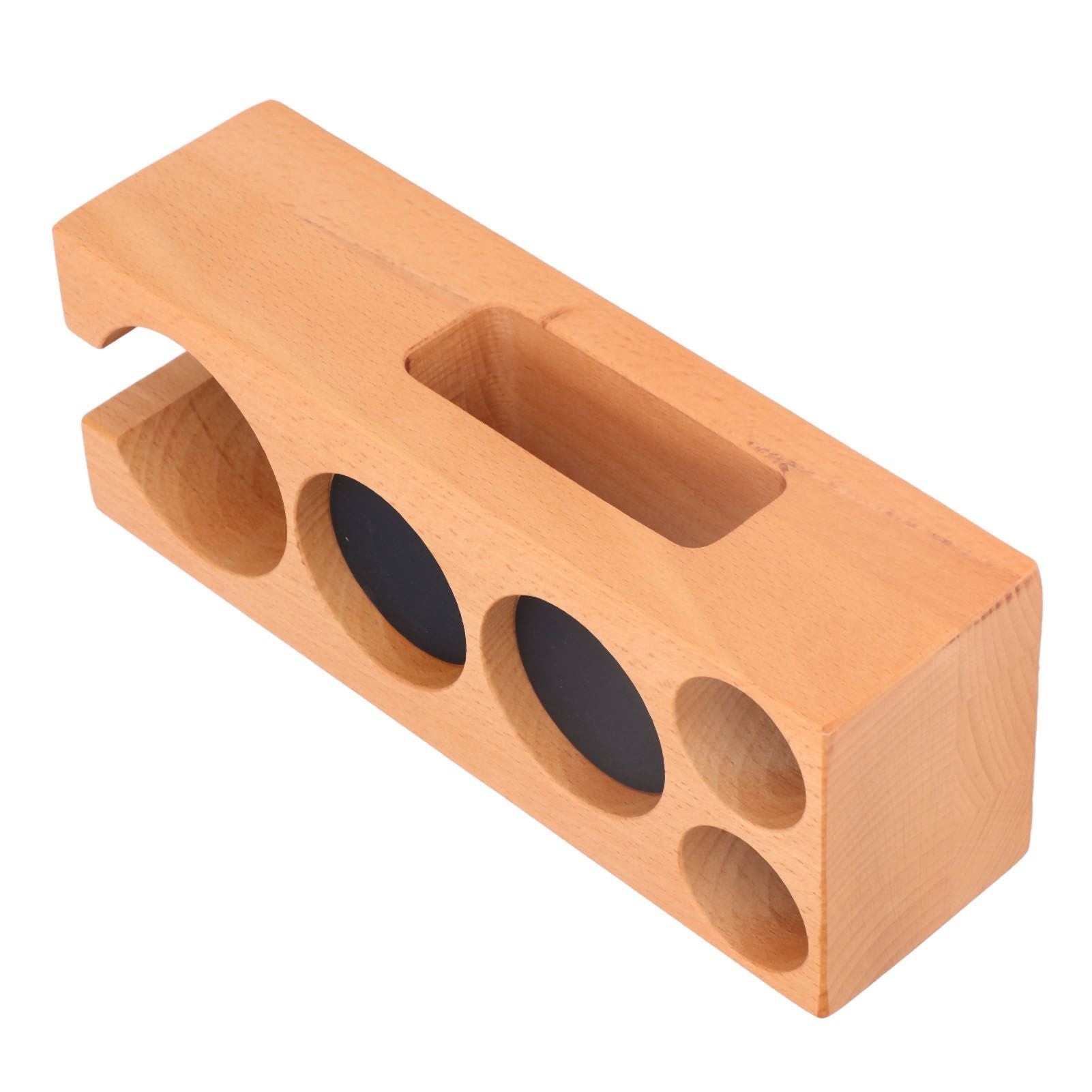 Wood Coffee Filter Tamper Holder Multifunction Wooden Coffee Tamper Mat for 2.3in Coffee Machine Handle V1294-YM0523-3113220079511