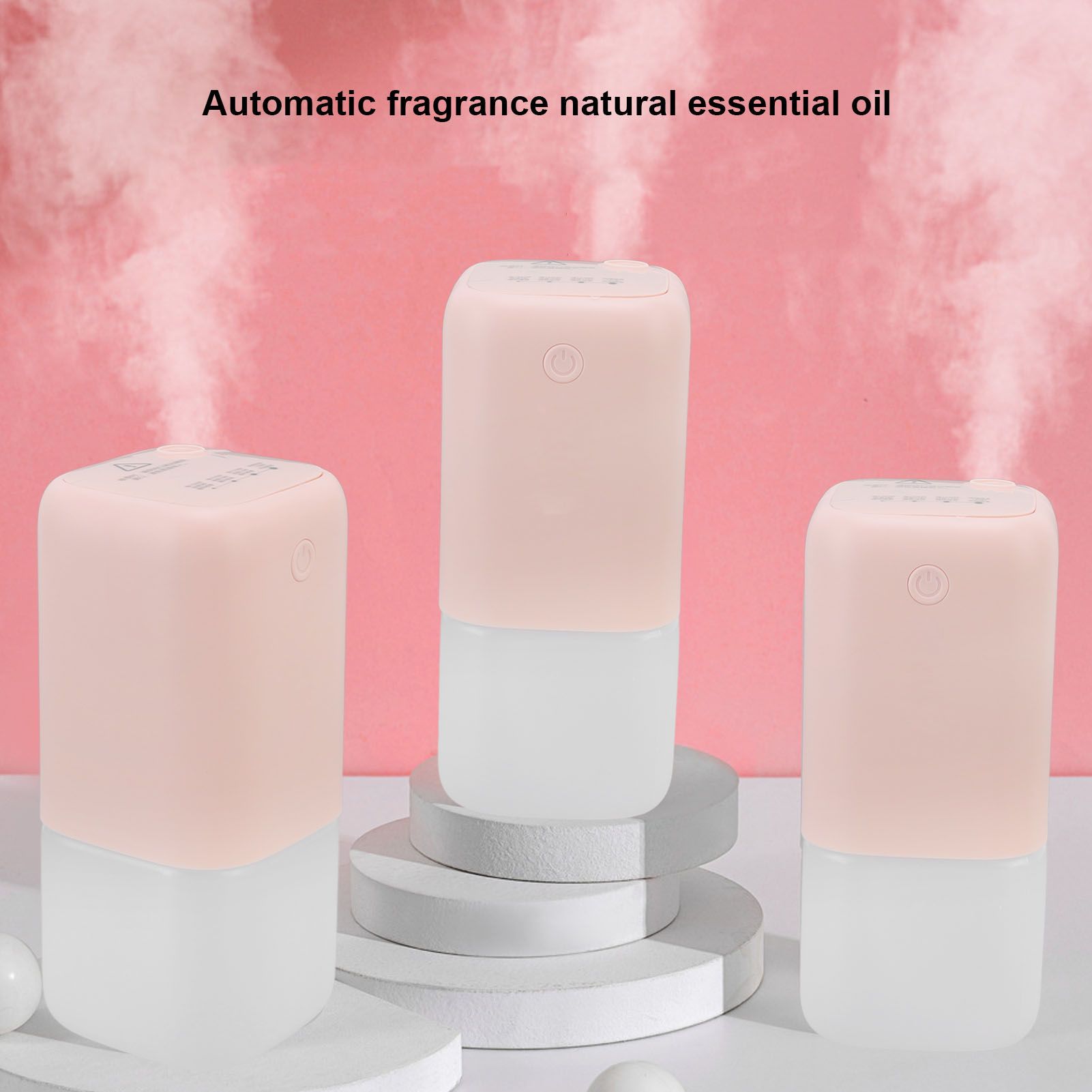 Essential Oil Diffuser Removable Ultra Silent Heating Thorough Atomization Air Humidifier 150ML Pink V1294-YM0523-3113220080312
