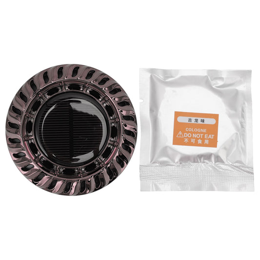 Solar Car Perfume Diffuser Automatic Rotating Decorative Car Aromatherapy Machine for Office Home Silver Black V1294-YM0523-3113220080411