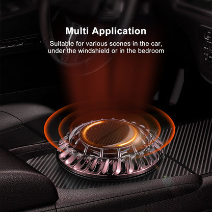 Solar Car Perfume Diffuser Automatic Rotating Decorative Car Aromatherapy Machine for Office Home Silver Black V1294-YM0523-3113220080411