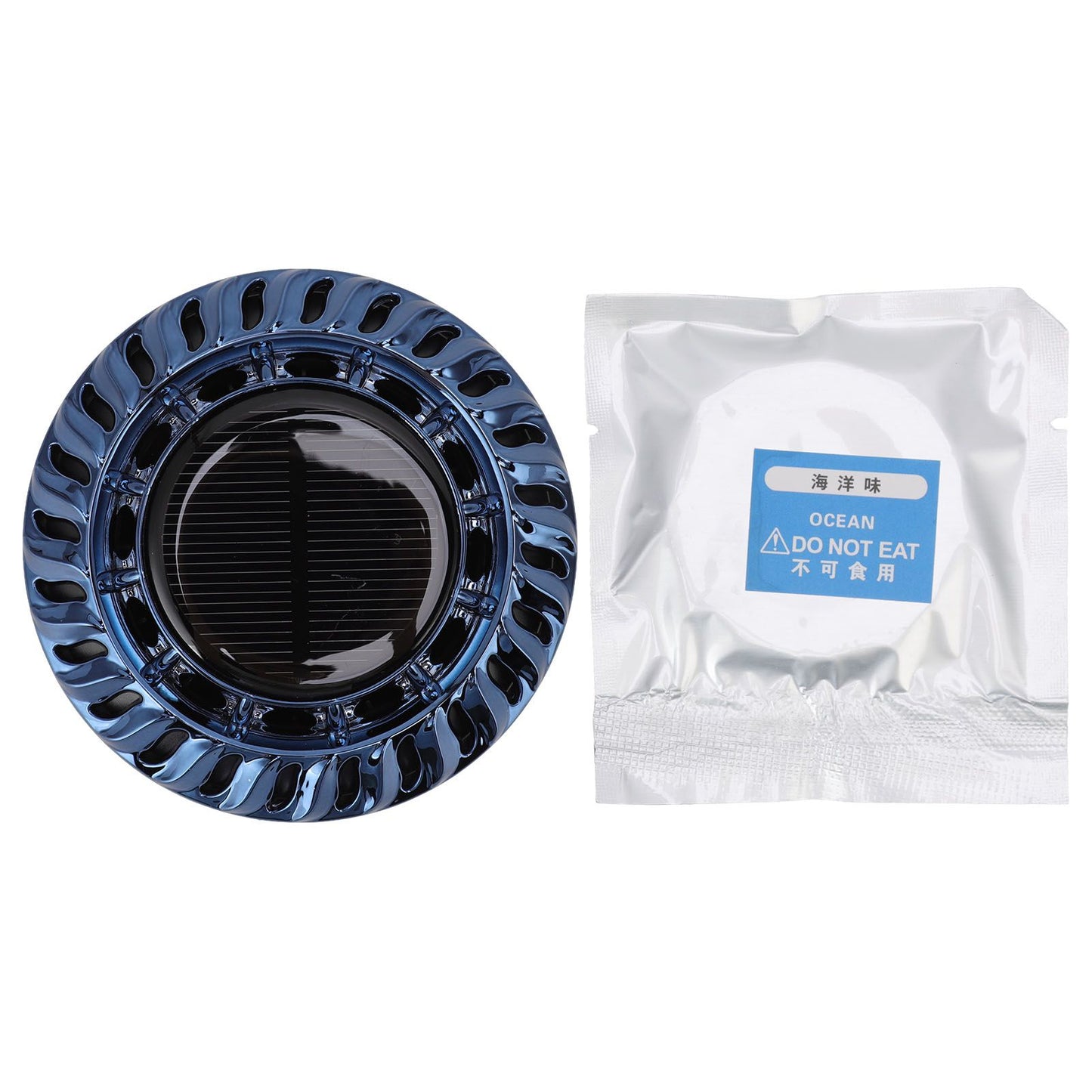 Solar Car Perfume Diffuser Automatic Rotating Decorative Car Aromatherapy Machine for Office Home Ink Blue V1294-YM0523-3113220080412